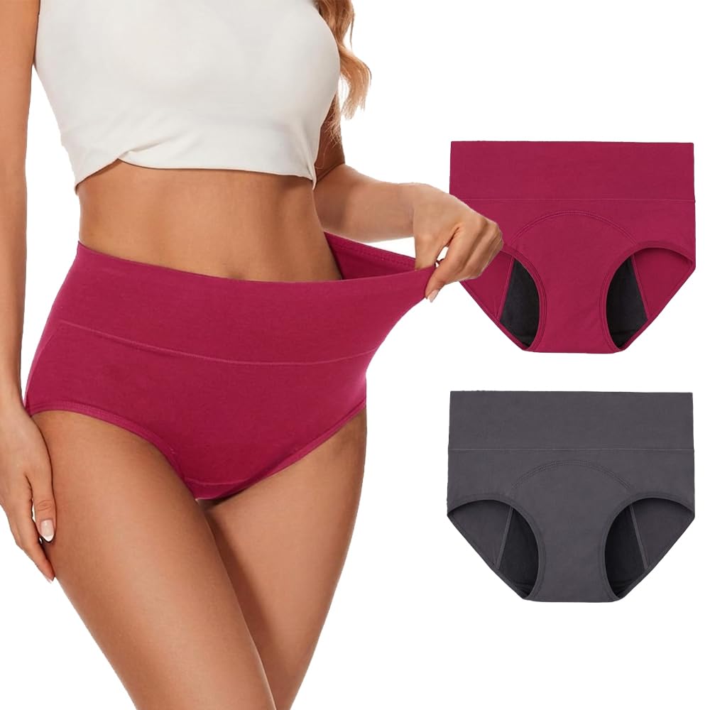 diving deep High-Waist Leakproof Period Panties for Women & Girls | Reusable Menstrual Underwear | Heavy Flow Protection | Soft Absorbent Cotton | Pack of 2-picture-15