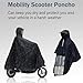 MENURSY Mobility Scooter Rain Cover - Hooded Wheelchair Protective Poncho, Outdoor Rain Cape Sheild, 64