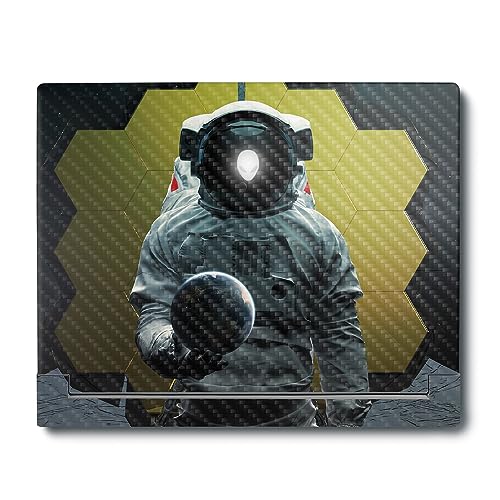 Image of MightySkins Carbon Fiber Skin Compatible with Alienware X16 R1 (2023) Full Wrap Kit - World in Your Hand | Protective, Durable Textured Carbon Fiber Finish | Easy to Apply | Made in The USA