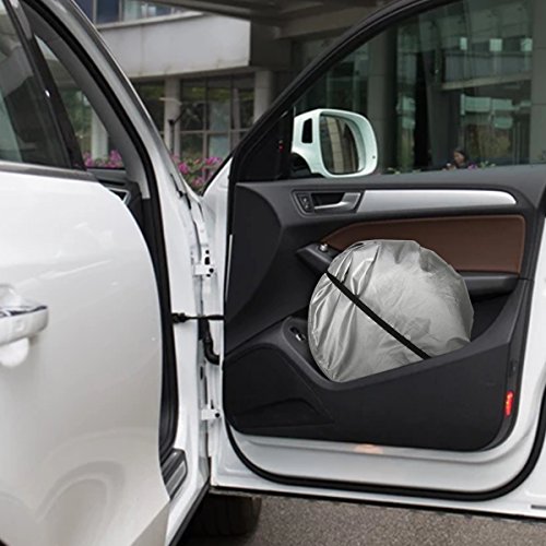 Dealpeak Multipurpose Car Sun Shade Auto Snow Cover Folding Windshield Cover Visor Guard Protector Blocked &Reflective Uv,Waterproof, Ice,Frost #TOP4