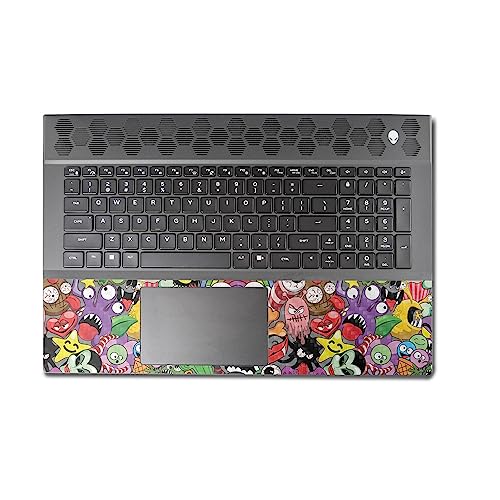 Image of MightySkins Carbon Fiber Skin Compatible with Alienware M18 R1 (2023) Full Wrap Kit - Monster Mash | Protective, Durable Textured Carbon Fiber Finish | Easy to Apply & Change Styles | Made in The USA