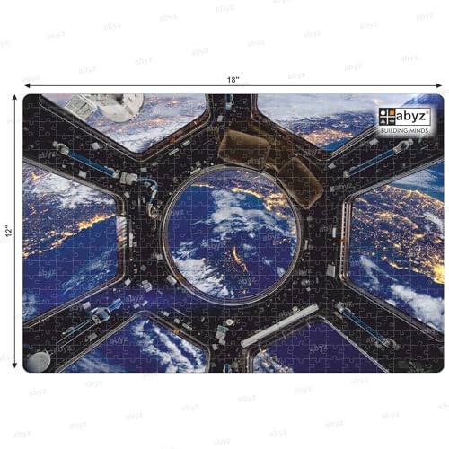 Image of ABYZ Wooden Jigsaw Earth Spacecraft Puzzle with 500-Pieces Play and Learn Educational Puzzle for Kids and Children aged7+ and Adults Toy for Improving Memory & Problem Solving