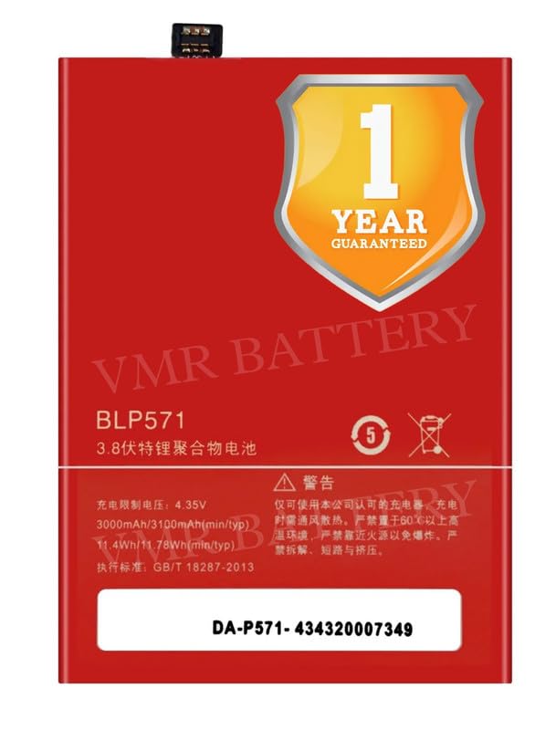 Image of Original BLP571 Battery Compatible for OnePlus 1 | OnePlus One (A0001) - (3100mAh) - 1 Year Warranty K7