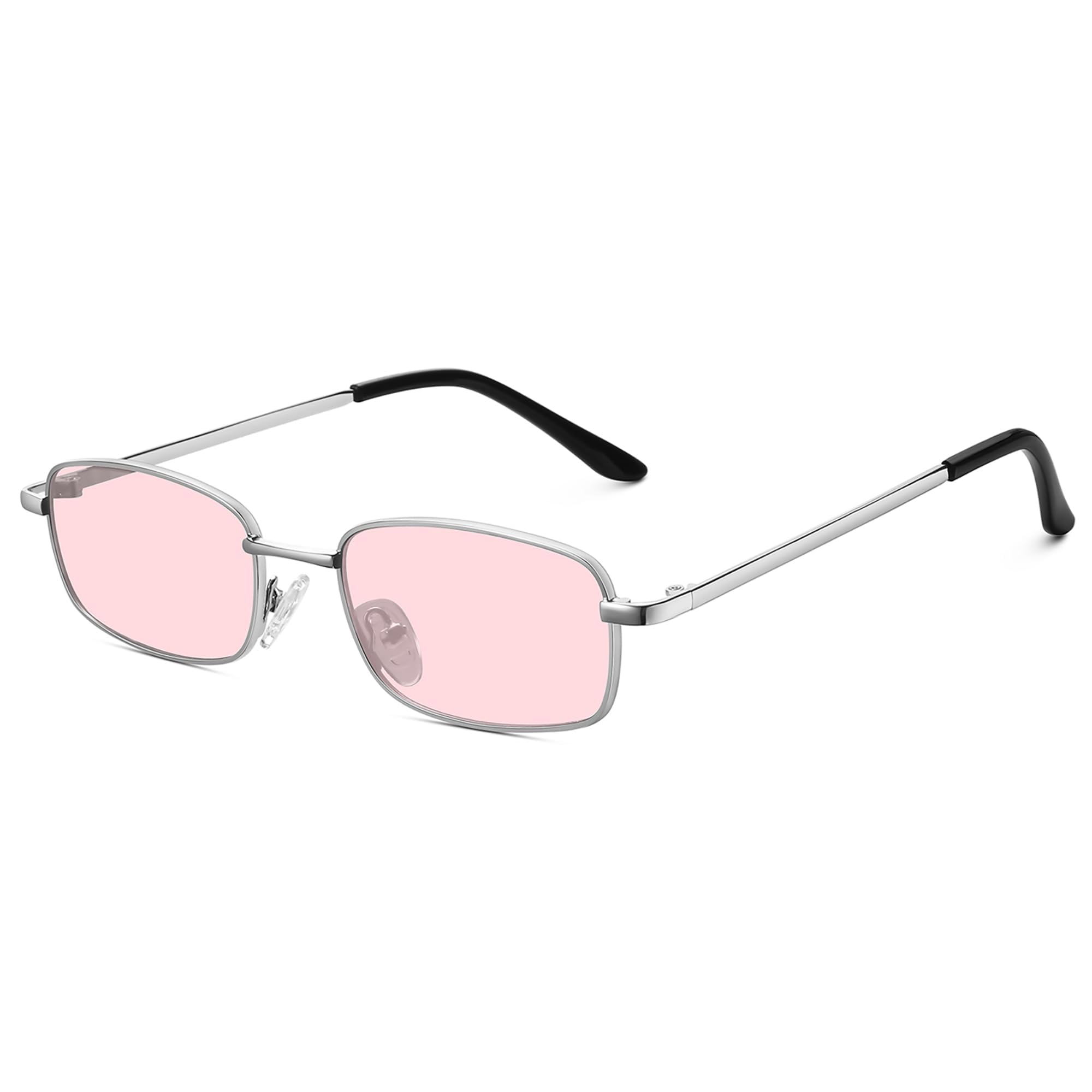 Rechteckige Sonnenbrille für Damen, 90er-Jahre-Stil, Retro-Stil, klein, schmal, quadratischer Rahmen, UV400-Schutz