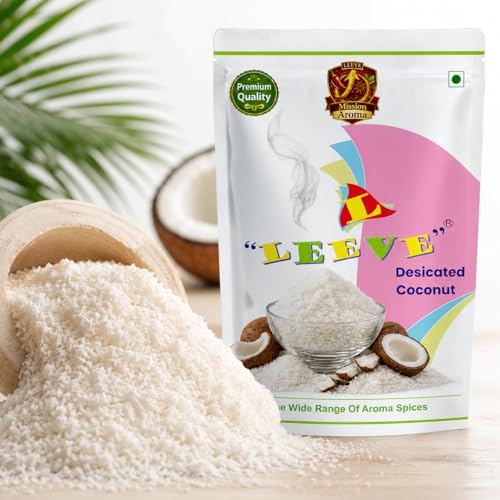 Image of Leeve Desiccated Coconut Powder 800g | Fine Coconut Copra Bura | Baking, Sweets, Garnish & Cooking Use | Fresh Dry Coconut Powder | No Added Preservatives