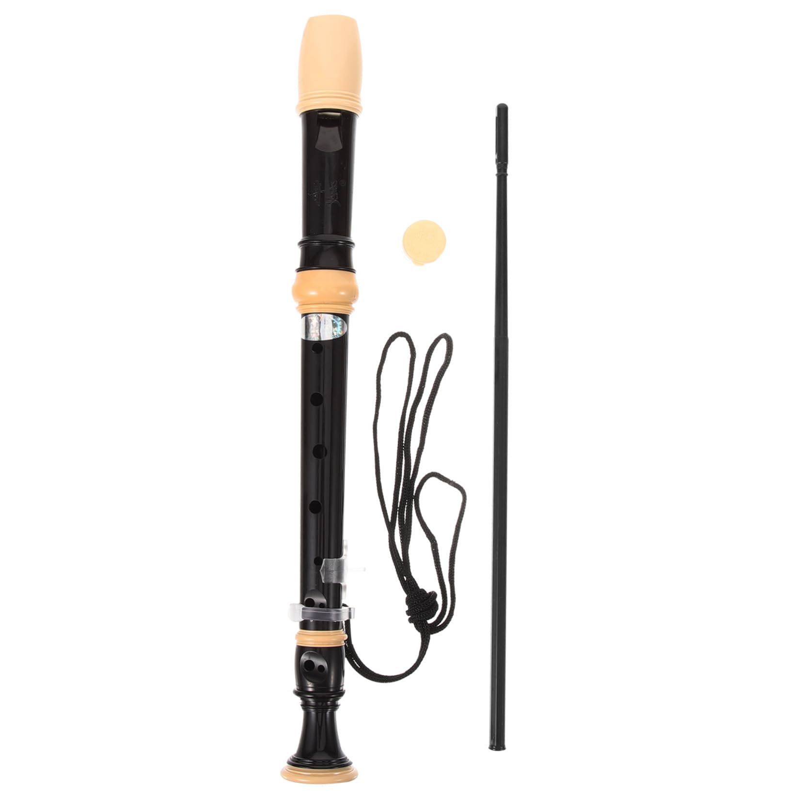 KOMBIUDA 8 Hole Soprano Recorder for Kids Plastic Clarinet Instrument Beginner's Music Wind Instrument with Cleaning Rod and Bag
