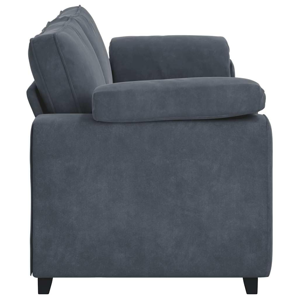 Homgoday Sofá de 3 plazas de Terciopelo Gris Oscuro 178 cm Sofá Moderno para Sala de Estar/Dormitorio/Oficina, Fácil Montaje Sofá Pequeño
