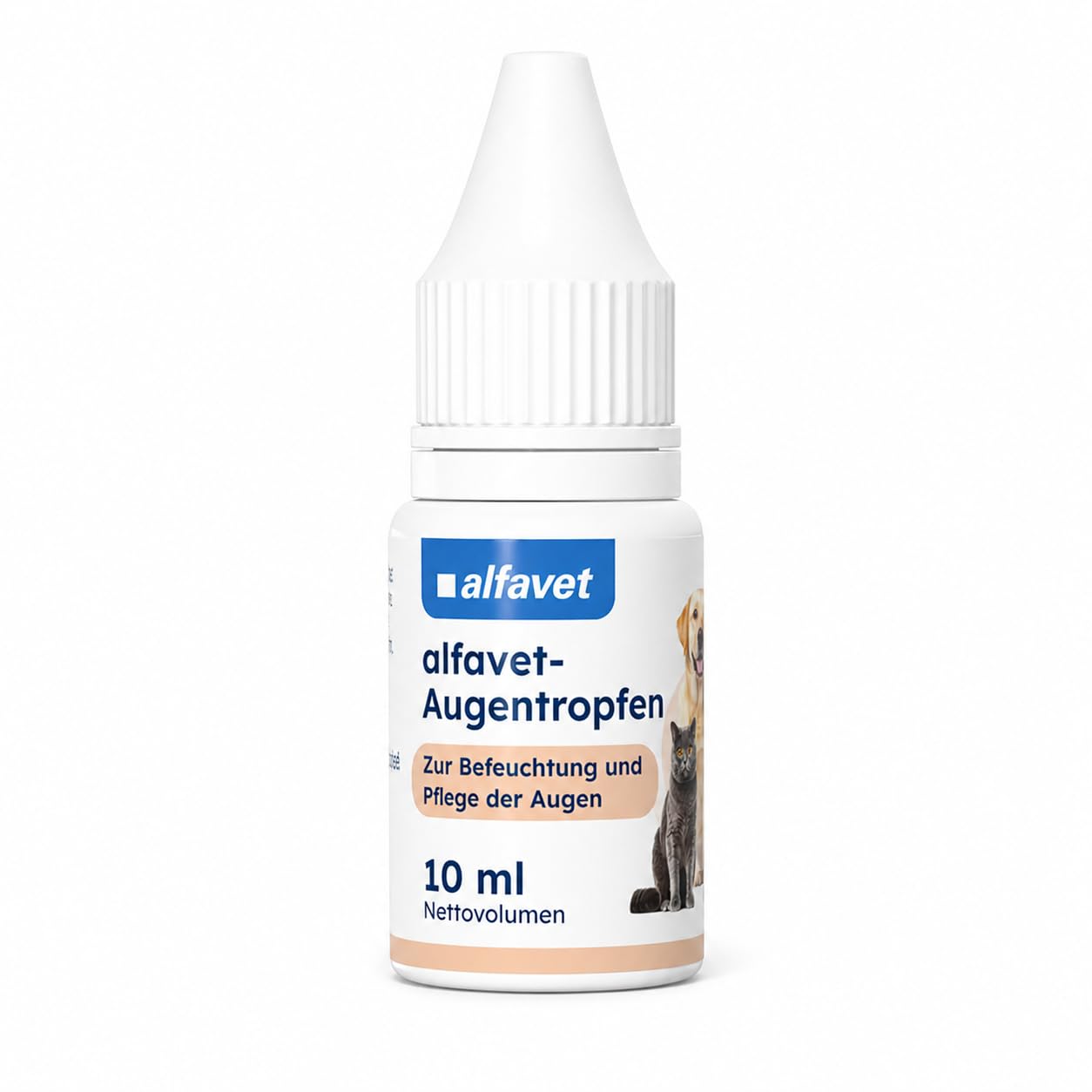 Alfavet-Augentropfen | Doppelpack | 2 x 10 ml | Augenpflege für Hunde & Katzen | Befeuchtung der Augen durch feuchtigkeitsspendende Eigenschaften | Mit Hyaluronsäure & Beta-Glucan