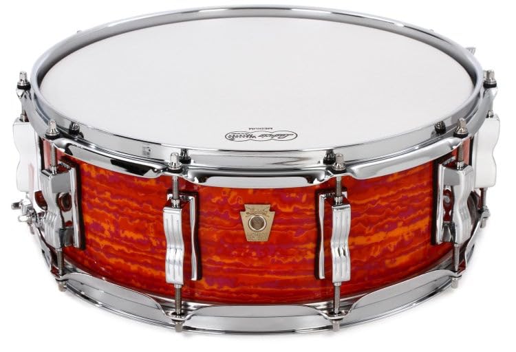 Ludwig - Rullante classico in acero, 12,7 x 35,6 cm, colore: Arancione