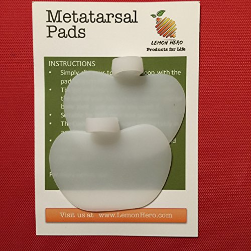 Premium Metatarsal Pads by Lemon Hero. Fast Effective Foot Pain Relief. 2 Gel Cushioning Ball of Foot Cushions.