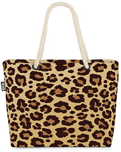 VOID Leopard Leo-Print Muster Strandtasche Shopper...