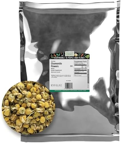 Frontier Chamomile Flowers, German Whole (double Cleaned), 16 Ounce Bag