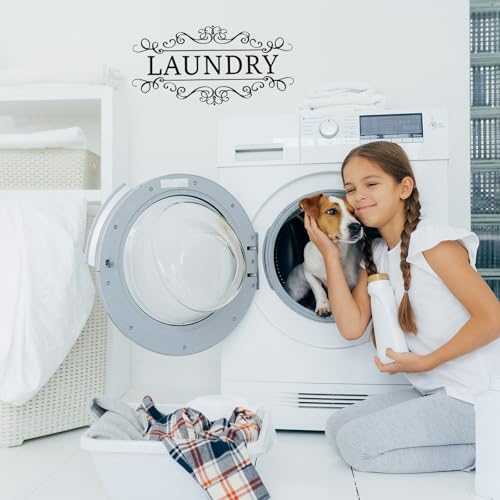 3 Vinilos adhesivos para puertas de despensa, lavandería y baño miniatura 6