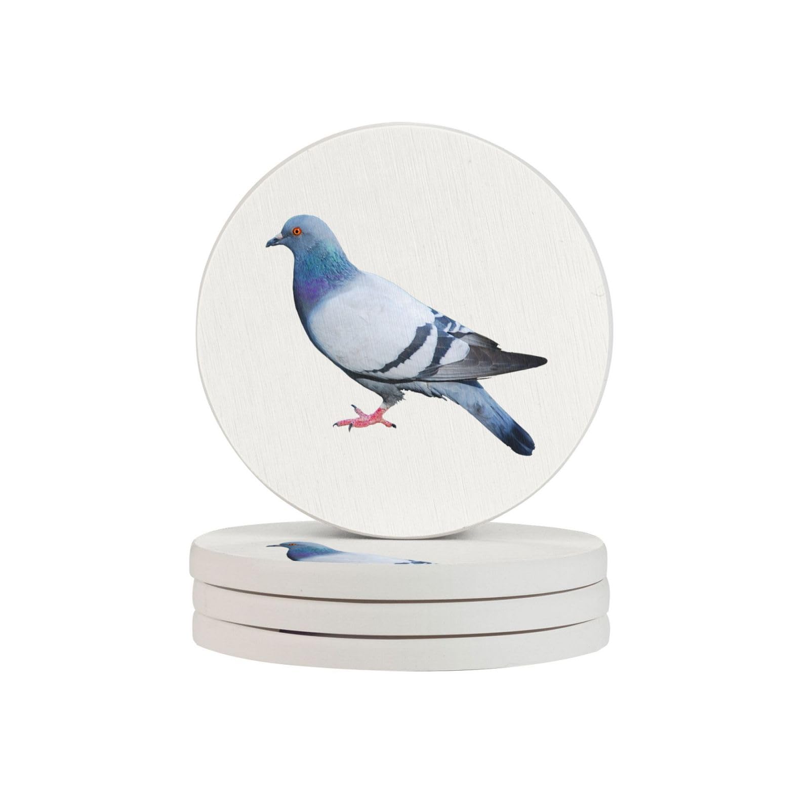 Dessous de verre pigeon en diatomite ronde absorbante pour table