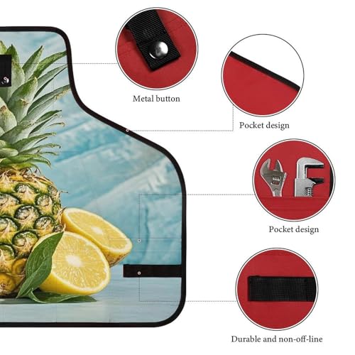 Delantal de trabajo Fresh Pineapple con bolsillos y ajuste miniatura 3