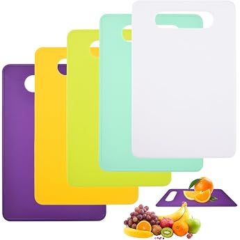 5-Piece Chopping Board Set Plastic 29 x 19 cm