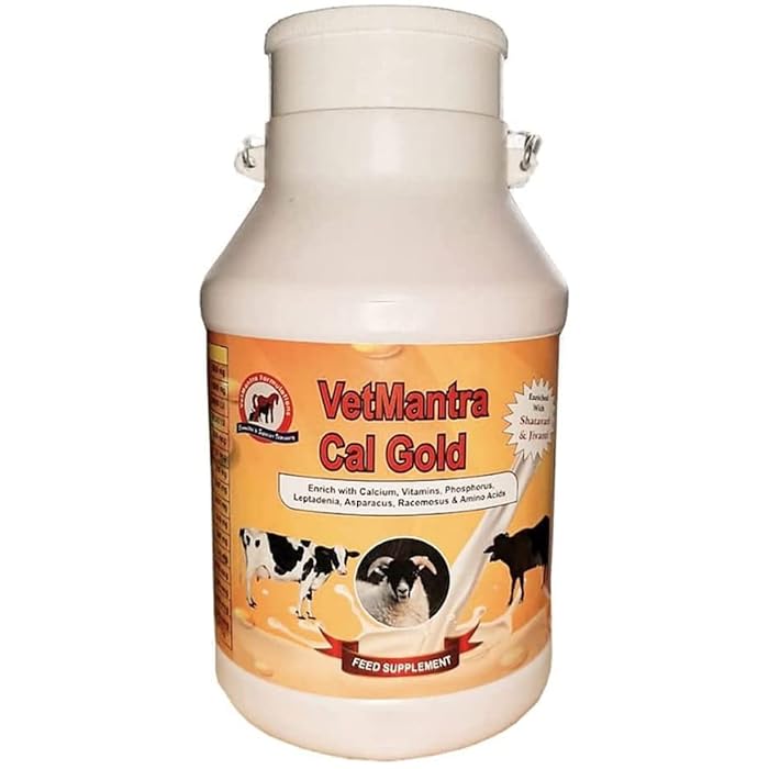 Buy VetMantra Cal Gold 5 LTR, Calcium for Cow, Buffalo, Goat, Sheep