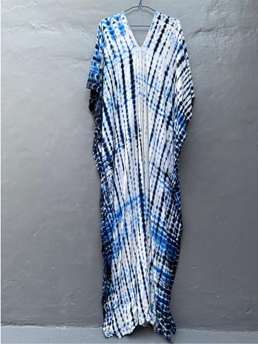 Image of Kaftan Dresses for Women Plus Size Summer Beach Dress with Print and Swim Cover Ups