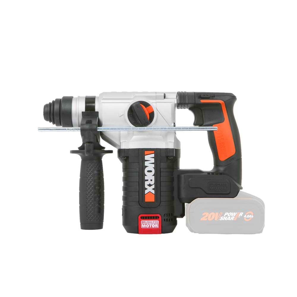 Worx WX380.9 Tassellatore-demolitore brushless-2,2j-20V a batteria - solo corpo macchina