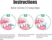 Vista 5 de Cepillos interdentales ultra apretados desechables limpiador de dientes cepillo de silicona para palillos de dientes para espacios interdentales