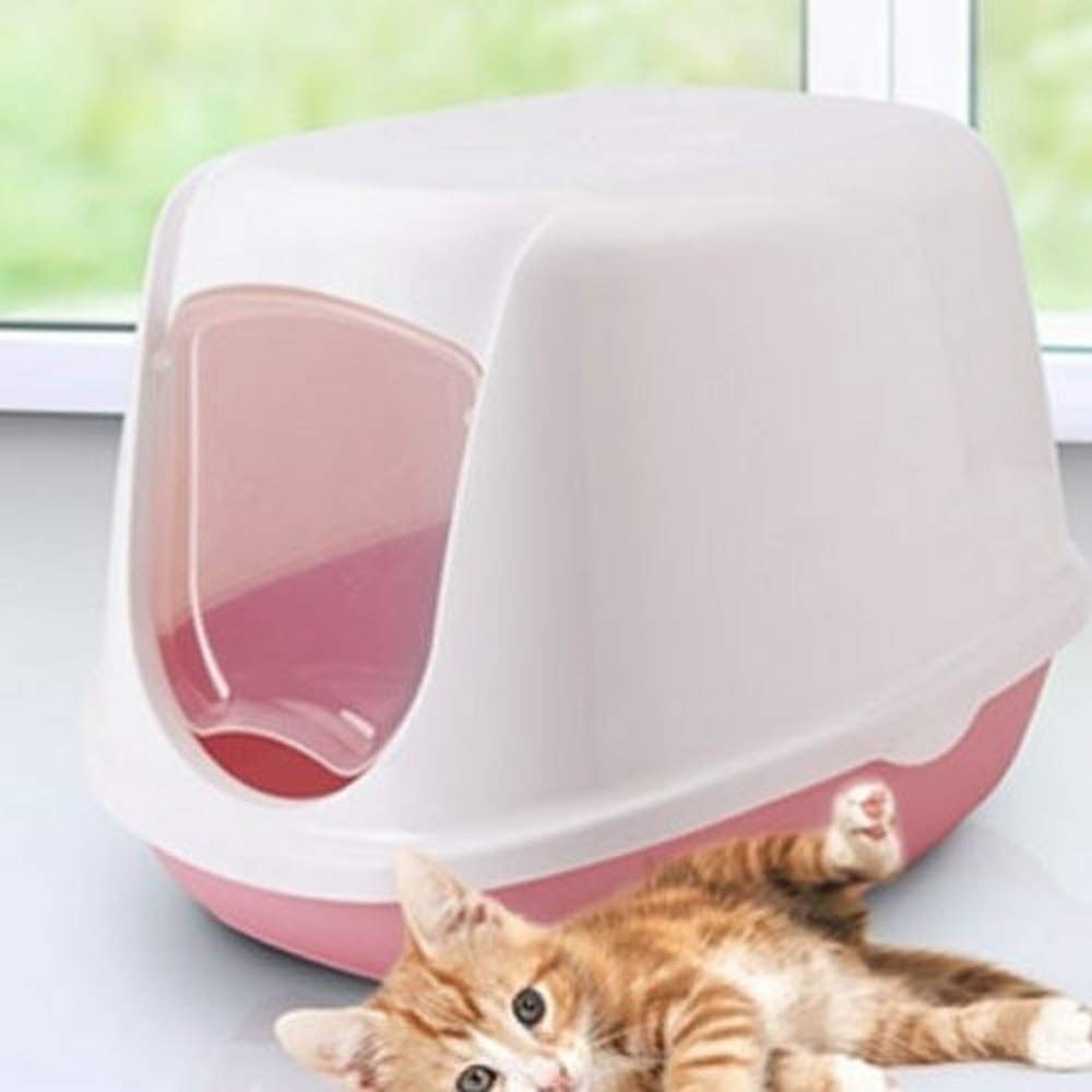 Beeztees Cat Litter Pan Duchesse Pet House - Pink/White