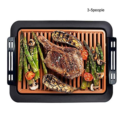 Elektro BBQ Grill Teppanyaki Smokeless Tischgrill, Grill, Non-Stick Hot Plate, Non-Stick Bratpfanne Für Indoor Outdoor,Us regulations