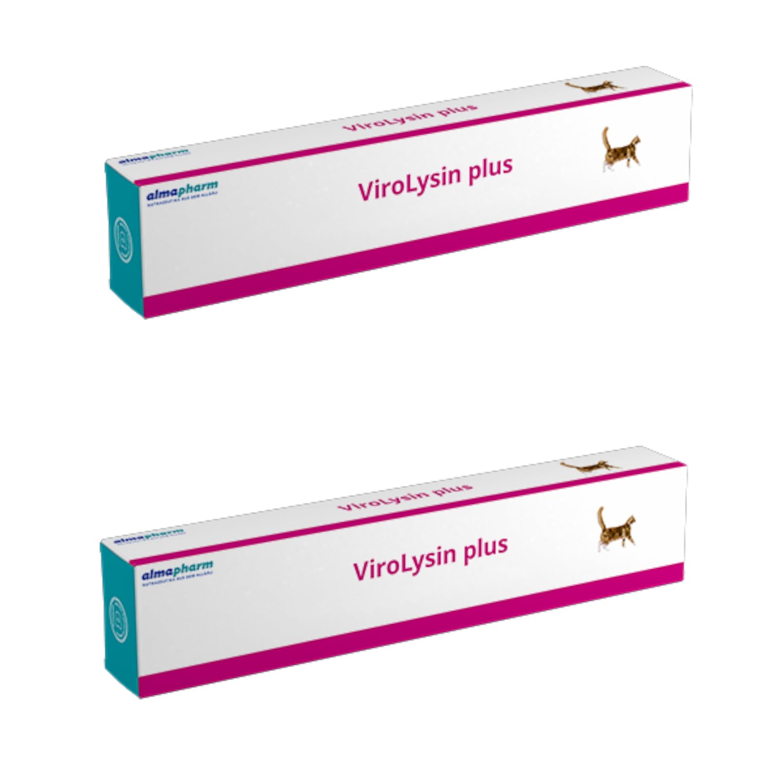 almapharm ViroLysin Plus | Doppelpack | 2 x 30 g | Ergänzungsfuttermittel für Katzen | Paste zum eingeben in das Maul | Vitalstoffe