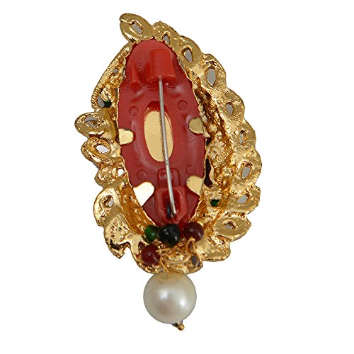Elegant Silver Brooch with Crystal Detailing