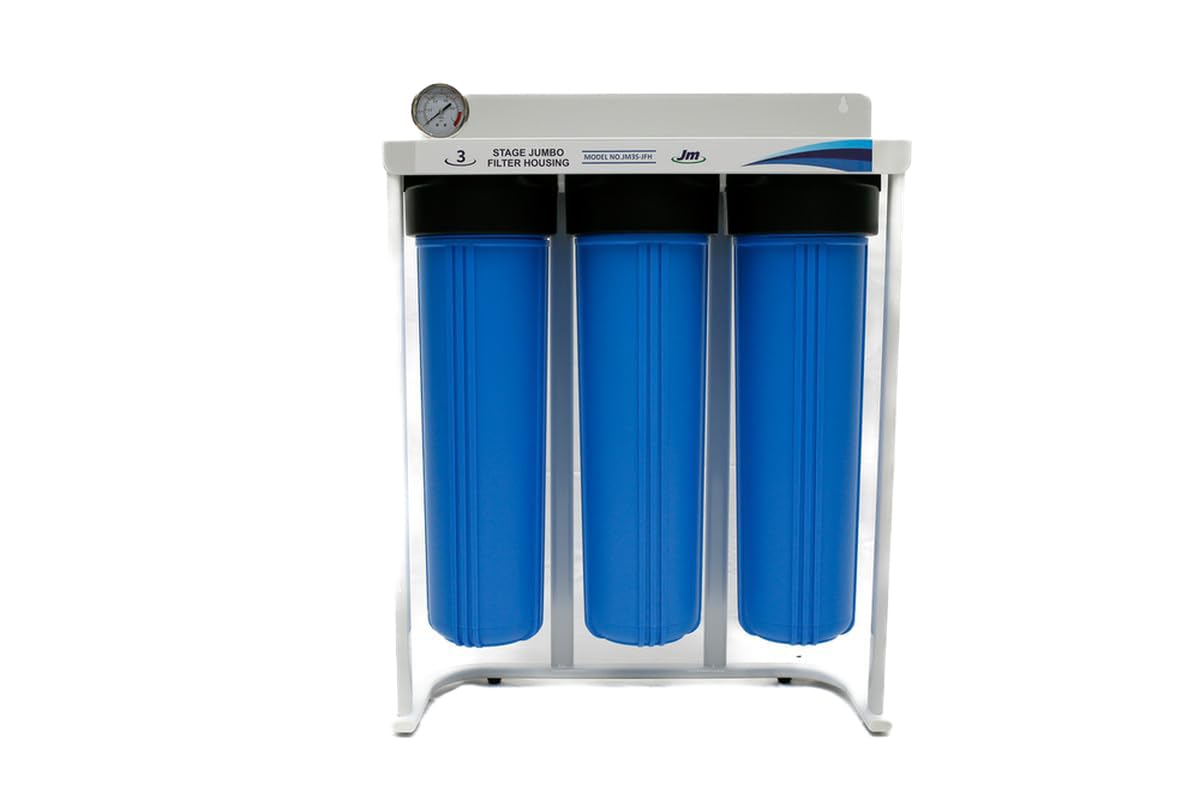 Three Stage 20"*4.5" Jumbo Blue Housing with 2 PP Spun & 1 CTO Filter Cartridge