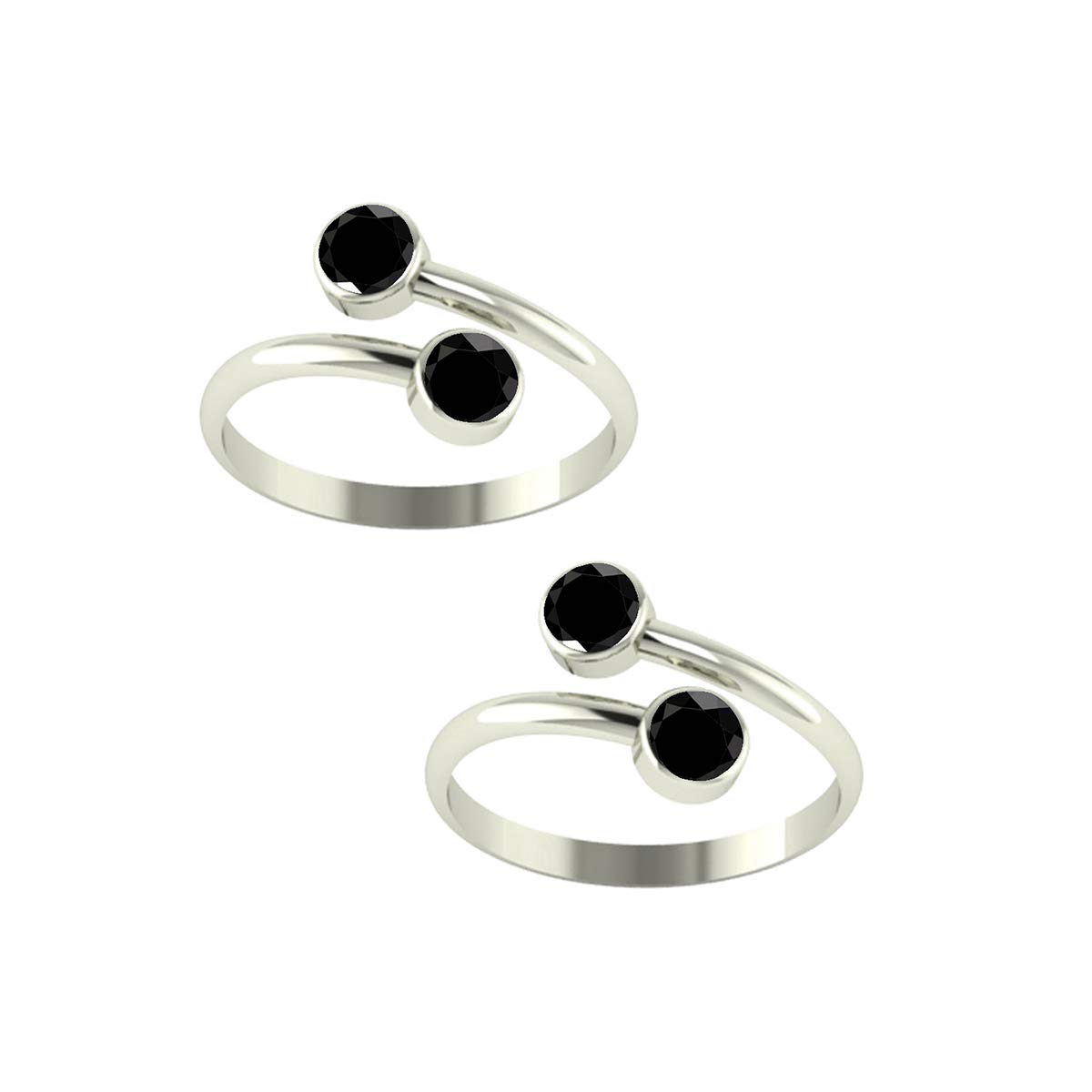 PeenZone 925 CZ Silver Toe Rings (Leg Finger Rings) In Pure 92.5 Sterling Silver For Women | Toe Rings for Women and Girls | Chandi Bichiya (B07RKZPG53) Amazon Price History, Amazon Price Tracker