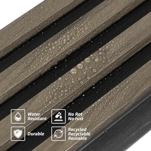 Image of Art3d 96 x 6 Inch 3D Fluted Wood Textured Slat Wall Panel, 8-Pack, Ebony