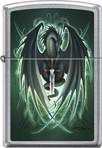 Encendedor Skullblade Dragon Zippo Cromado Recargable miniatura 1