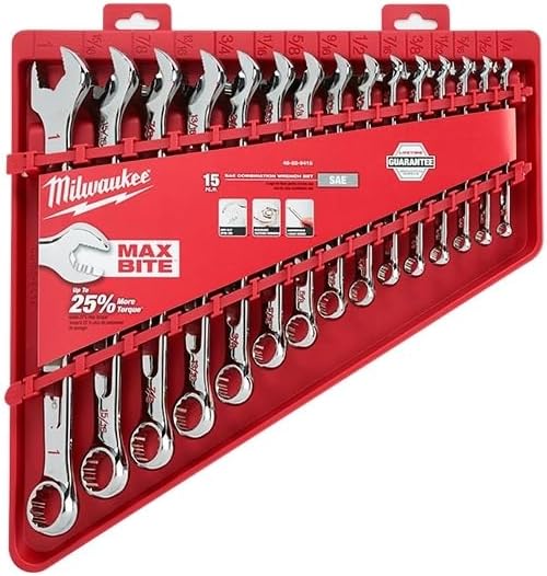 Milwaukee 15pc Combination Wrench Set - SAE
