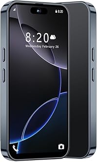 PrzSay mini Smartphone for Kids with 4.0 inch Small HD Screen, 3GB RAM+32GB ROM,4G Dual SIM,Android 10.0,WiFi,Bluetooth,FM,GPS Pocket Phone (Black)