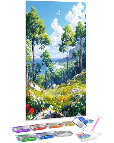 Manualidades de punto de cruz diamante para adultos: cuadros modernos grandes de 70x40 cm