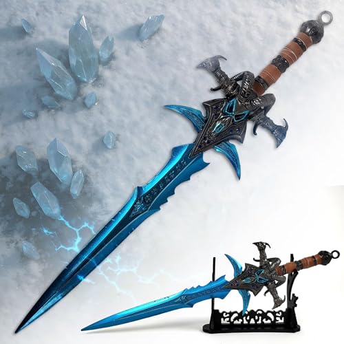 World of Warcraft Frostmourne Deluxe Décapsuleur d'épée avec base pour la maison et le bureau, cadeau et marchandise pour les fans et les collectionneurs