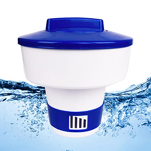 Yisscen Distributeur Flottant pour Piscine,8 Pouces Diffuseur de Chlore de Grande Capacité Doseur de Chlore Automatique Diffuseur Flottant pour Le Nettoyage...