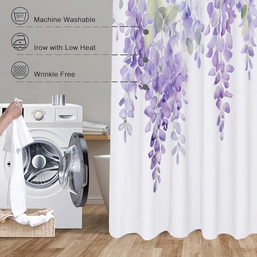 Rideau de douche anti éclaboussures 180x200 polyester lavable - 8