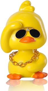 IBWell Cute Yellow Duck Car Ornaments Funny Duck Car Toy, Bobble Head Doll for Car Dashboard Decorations Accessories