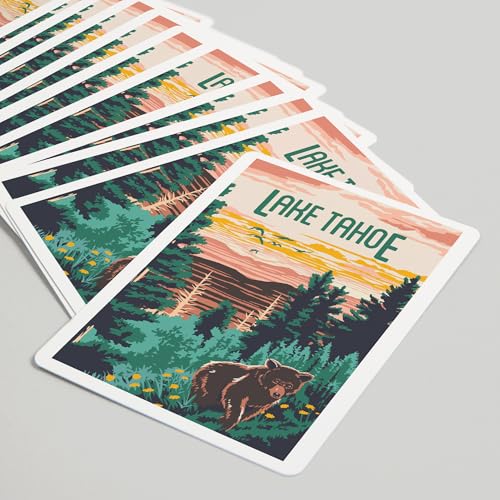Lantern Press Lake Tahoe, Baraja de 52 cartas póker miniatura 5