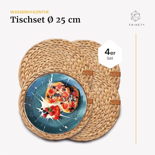 Sets de table en jacinthe d'eau FRIHET pour repas bohème - 3