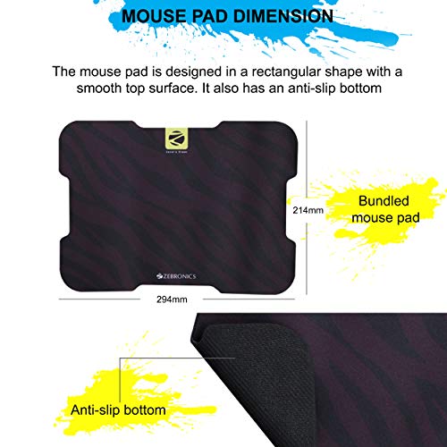Image of (Refurbished) Zebronics Zeb Feather Optical USB Gaming Mouse with Pad