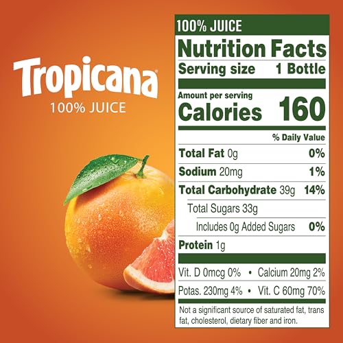 Image of Tropicana Ruby Red Grapefruit Juice, 10 Ounce (Pack of 48)