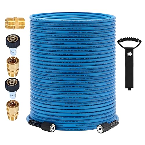 GENERIC Super Flexible Pressure Washer Hose - Car Wash Water Cleaning Hose, Kink Resistant Power Washer Hose with M22 3/8