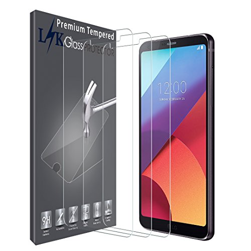 [3 Pack] LK Screen Protector for LG G6, [Tempered Glass] 9H Hardness, Anti