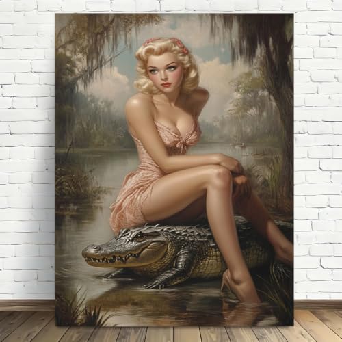 Tableau tropical moderne vintage toile pastel cadre décoration murale salon - 2