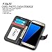 J&D Case Compatible for Galaxy S7 Case, [Wallet Stand] [Slim Fit] Heavy Duty Protective Shock Resistant Flip Cover Wallet Case for Samsung Galaxy S7 Wallet Case - Aqua