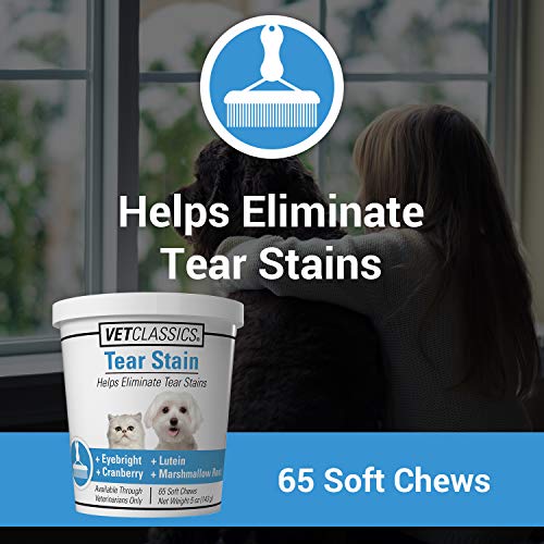 Vet Classics Tear Stain Supplements For Dogs, Cats – Helps To Prevent And Eliminate Tear Stains For Dog, Cat Breeds – Pet Supplement, Pet Immune Support – 65 Soft Chews #TOP1