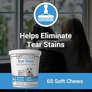 Vet Classics Tear Stain Supplements for Dogs Cats  Helps to Prevent and Eliminate Tear Stains for Dog Cat Breeds  Pet Supplement Pet Immune Support  65 Soft Chews  Cucciolini Doodles Vet classics tear stain supplements for dogs cats  helps to prevent and eliminate tear stains for dog cat breeds  pet supplement pet immune support  65 soft chews   cucciolini doodles