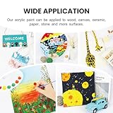 INK LAB Acrylic Paint Set 24 Colours Acrylic Paints in Tubes Non Toxic for Artists Beginners Painting on Canvas Wood Fabric Rocks, 36ml/Tube, Rich Pigment - Image 6